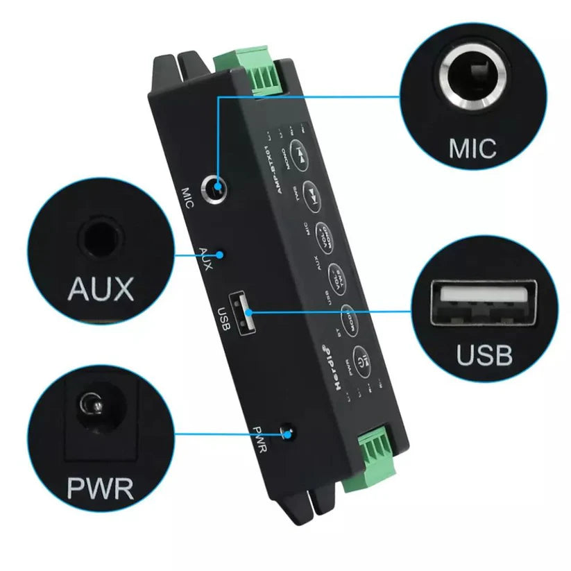 Mini Amplificador Herdio 4 Ch