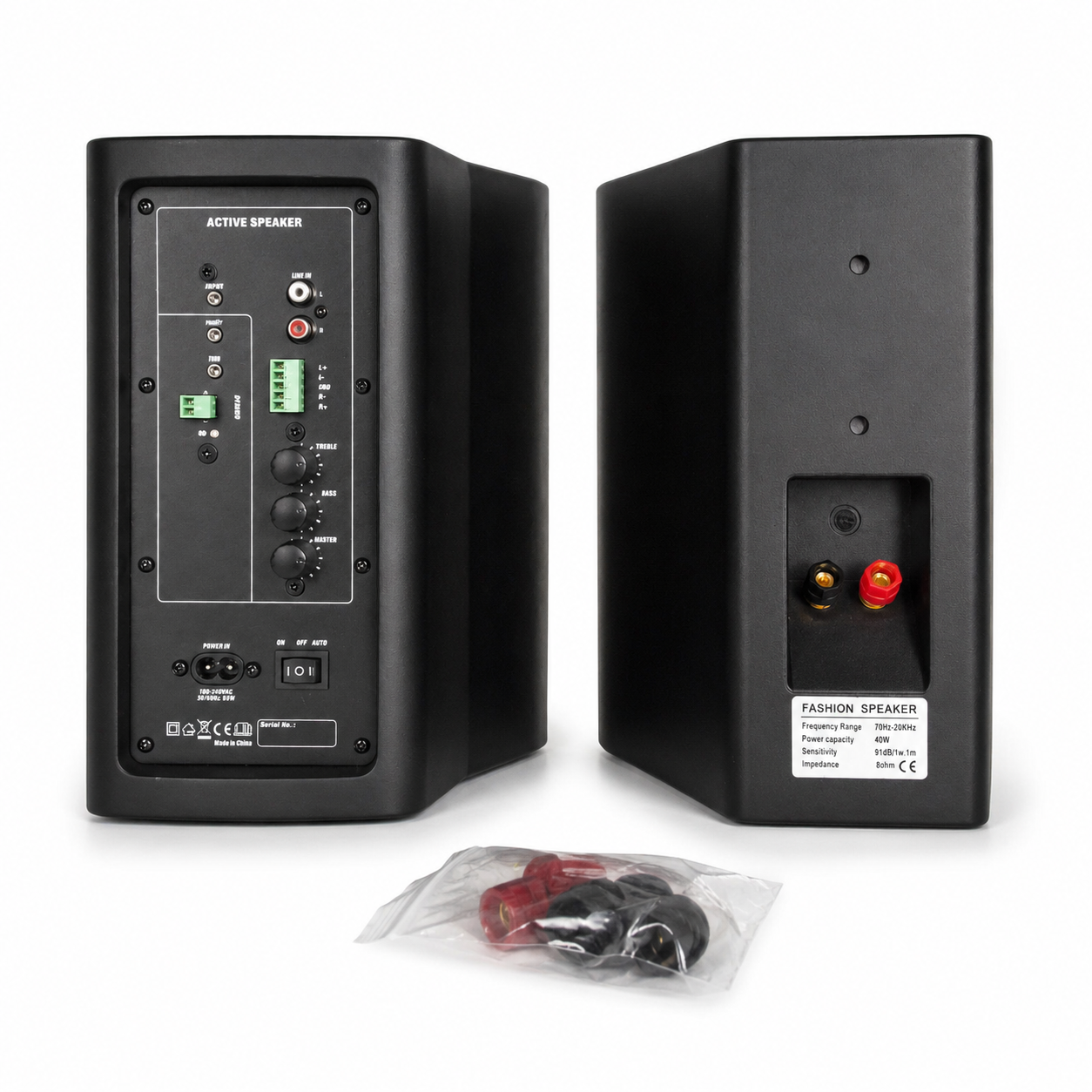 Par de Parlantes Activos HYB106-6A 6.5" 40W+40W