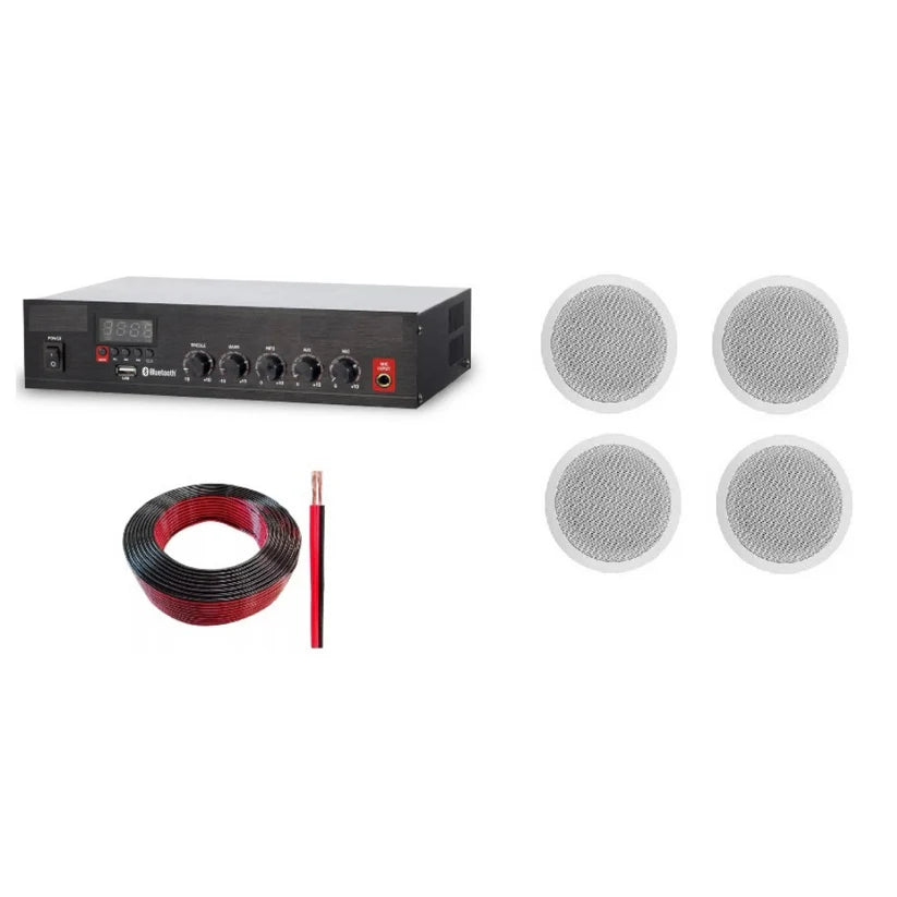 Kit Música Ambiental 4 parlantes Cielo
